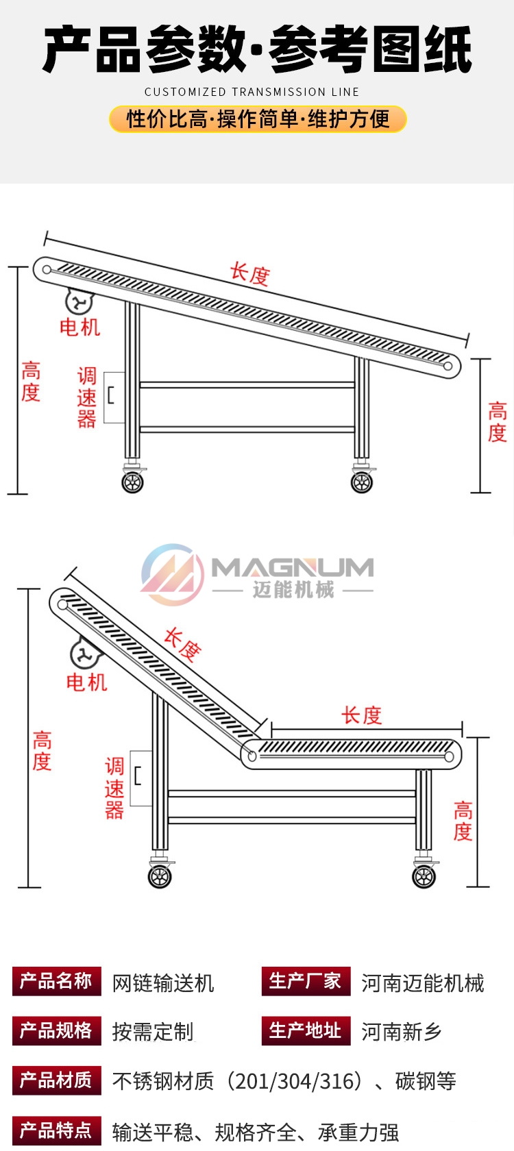 網(wǎng)帶輸送機(jī)圖紙參數(shù)