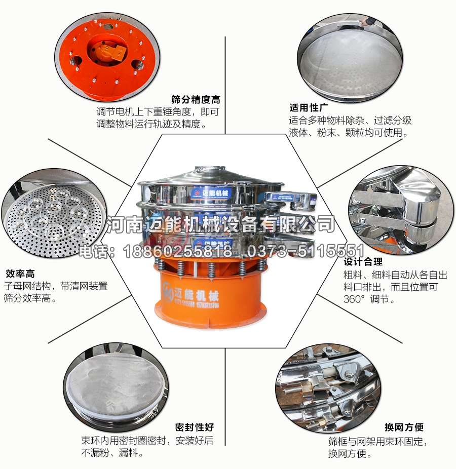 PVC水溶膠不銹鋼振動(dòng)篩特點(diǎn)